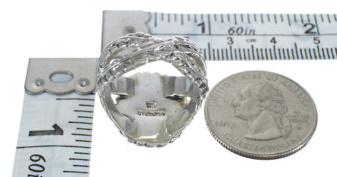 Sterling Silver Southwest Turquoise Ring Size 8 WX80722